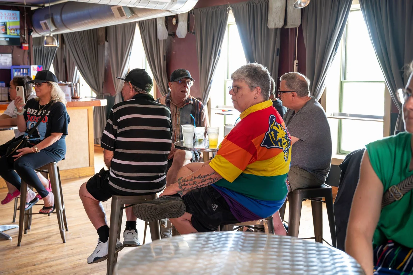 Guests gathered at the Pride in Pontiac bar