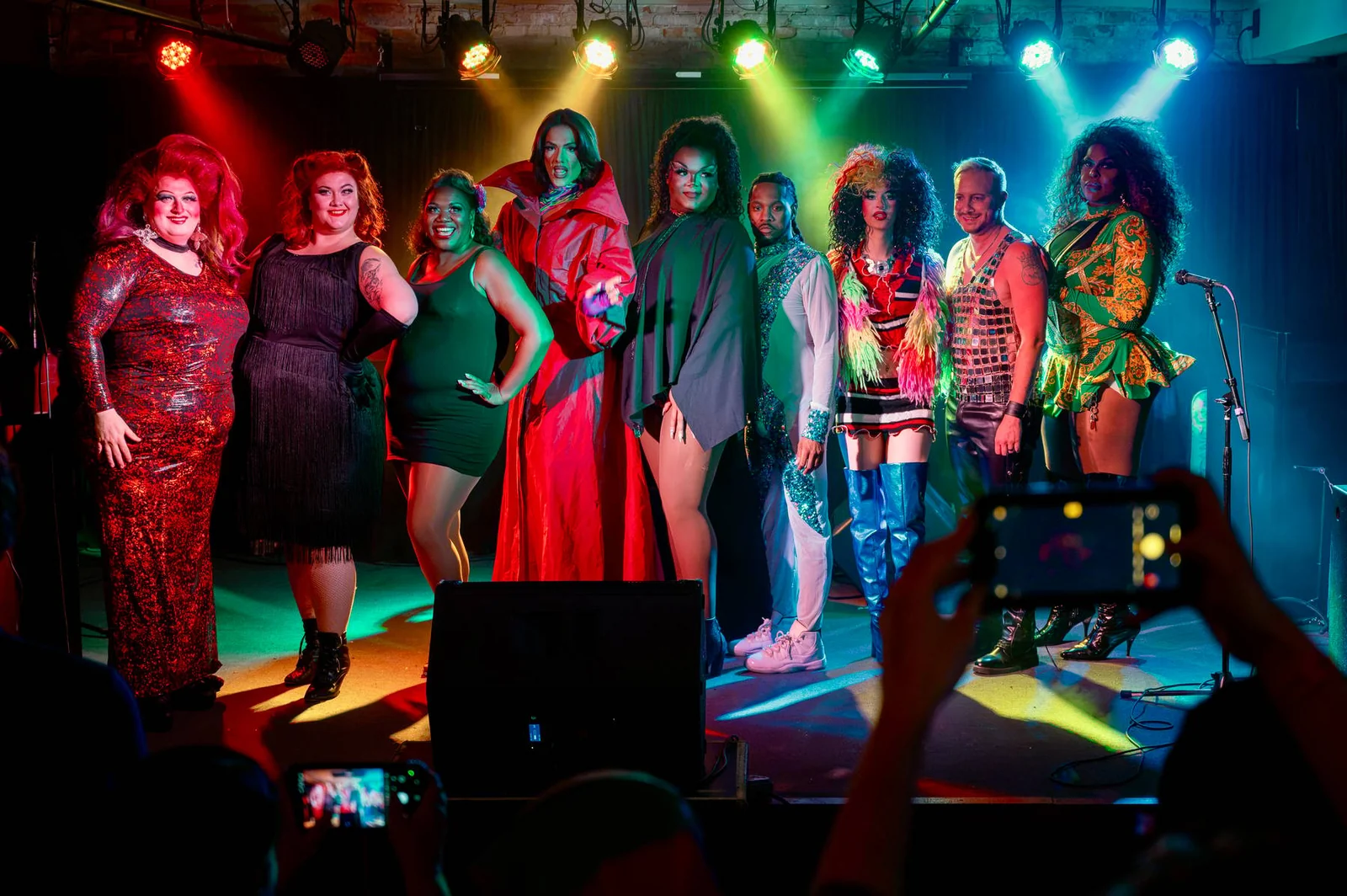 The Pride in Pontiac cast together on The Crofoot stage